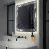 Espejo LED Cuadrado | Botón táctil | Luz blanca neutra - Reyze Seria Simetria Model 2